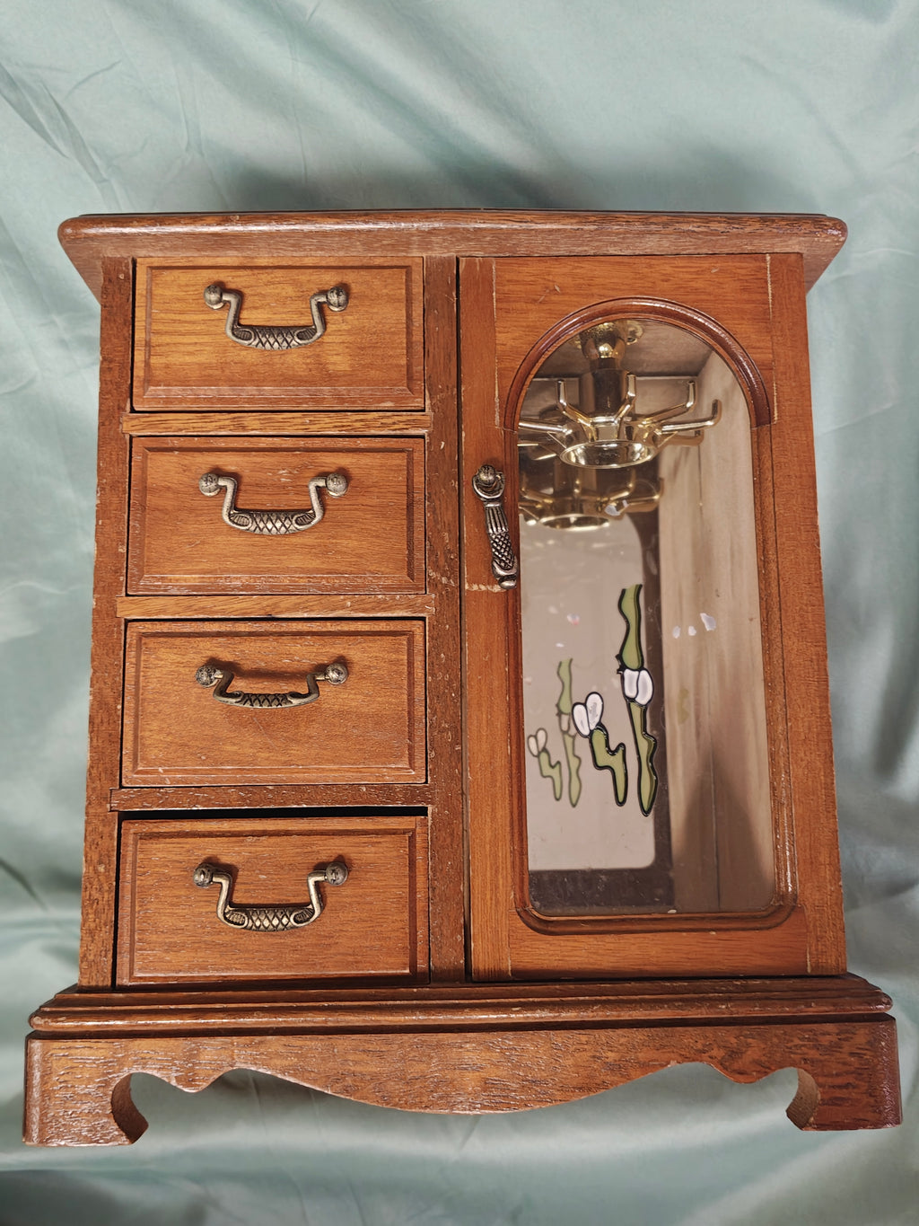 Armoire vintage jewelry storage