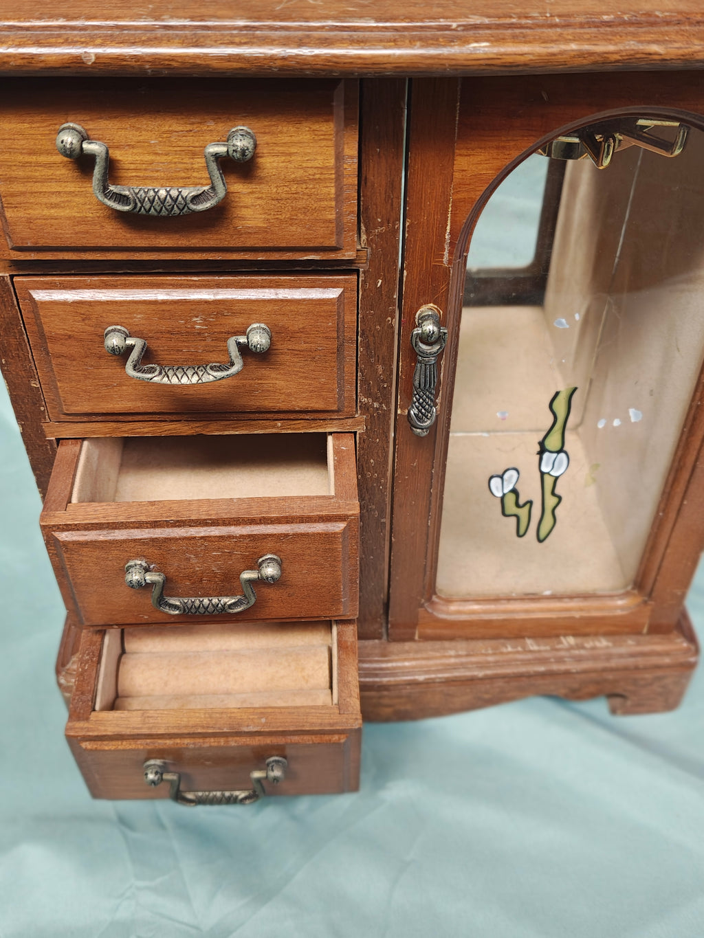 Armoire vintage jewelry storage