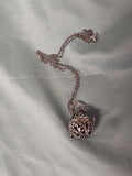 Silver ball cage necklace